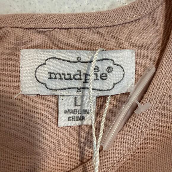 Mud Pie Nicolette Dress Blush Pink Tiered Sleeveless L NWT - Picture 4 of 10